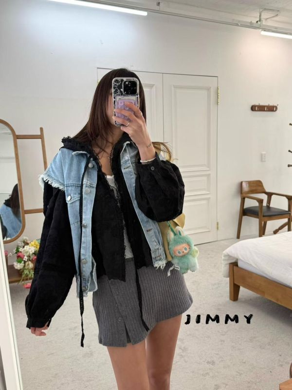 毛料開衩彈性褲裙 