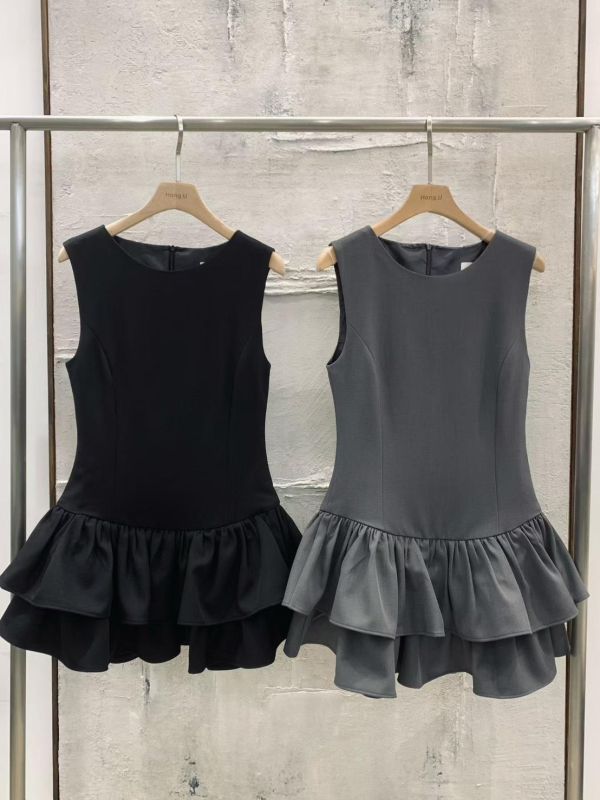 無袖雙層花邊洋裝(內含褲) 