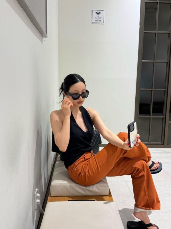 歐美款掛脖背心 