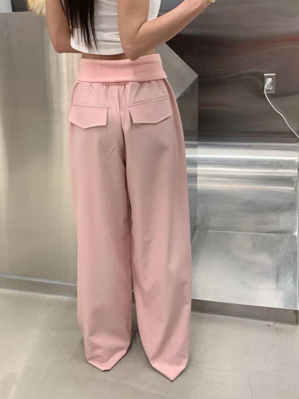 超顯瘦反摺涼感西裝長褲 