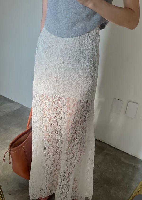 超爆美透膚蕾絲裙 