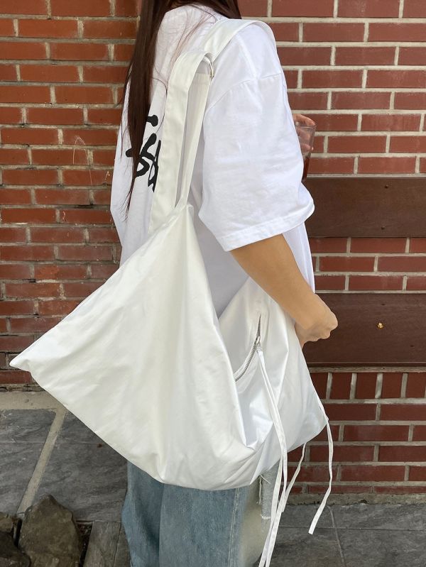 大容量光澤感單間托特包 