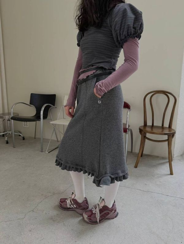 花邊裙襬半身裙 