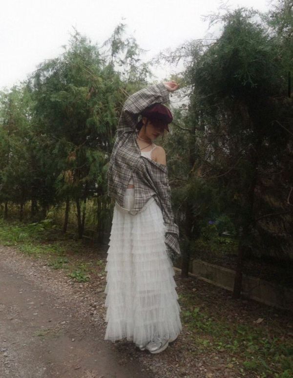 顯瘦澎澎蛋糕長裙 