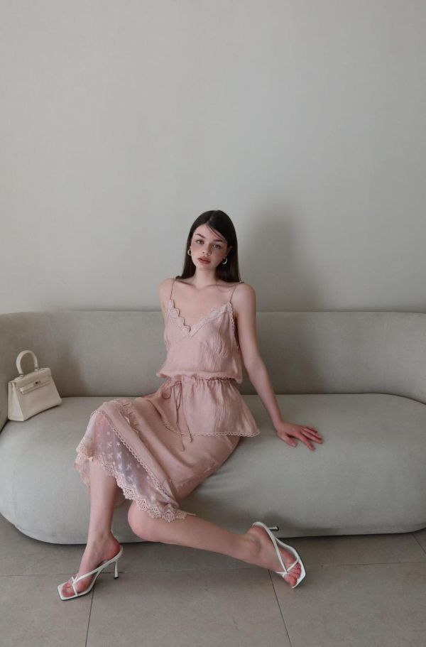 花邊蕾絲直筒裙 