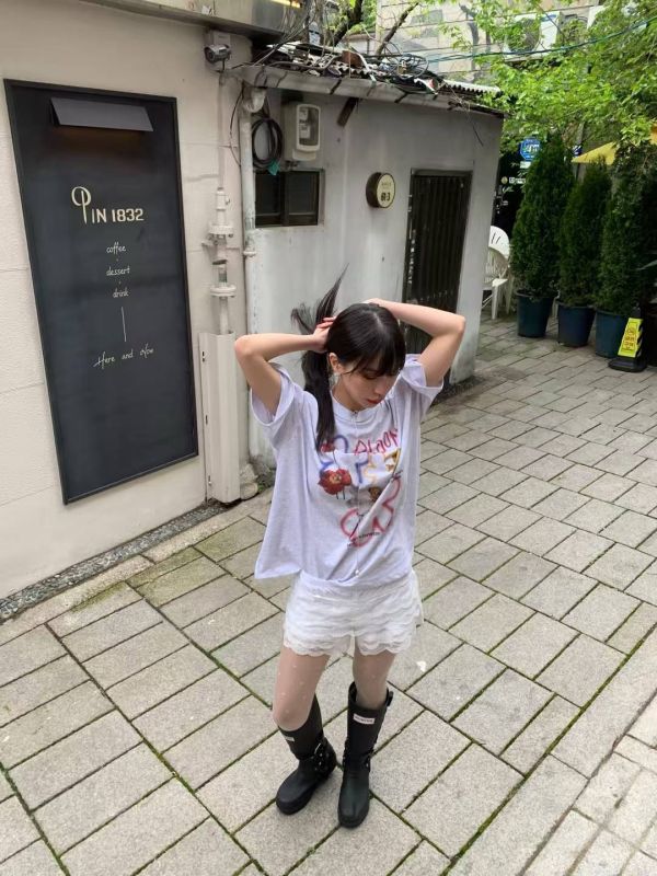 超美蕾絲緞帶短褲 
