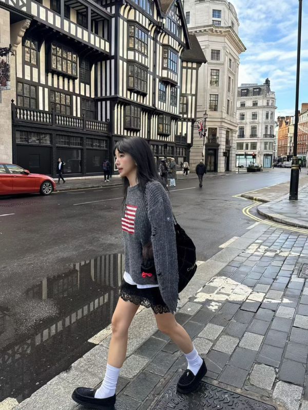 國旗羊毛破壞感上衣 