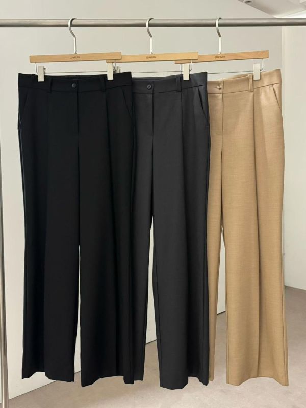 打摺西裝直筒褲 