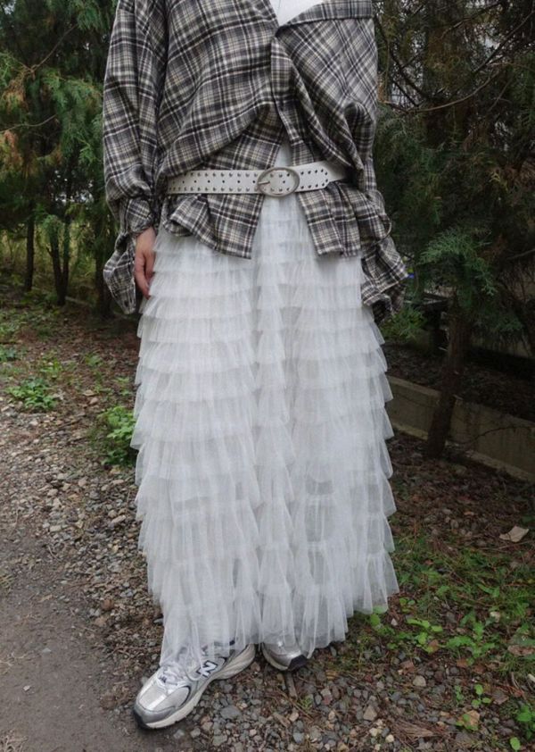 顯瘦澎澎蛋糕長裙 