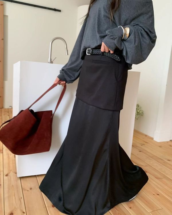 拼接設計極美長裙 