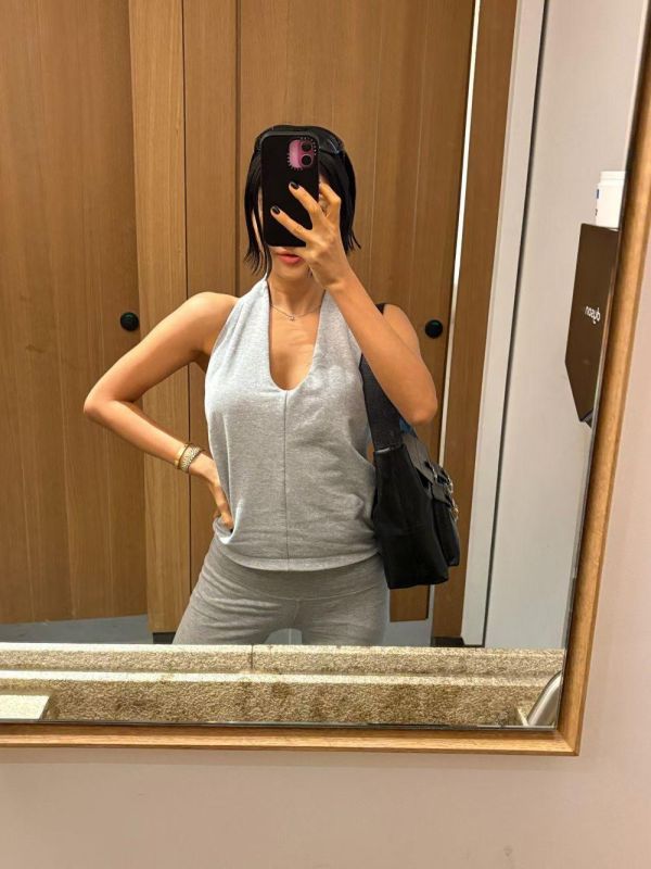 歐美款掛脖背心 