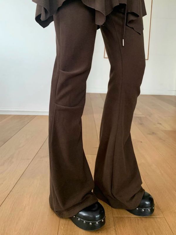 鬆緊腰假兩件褲裙 