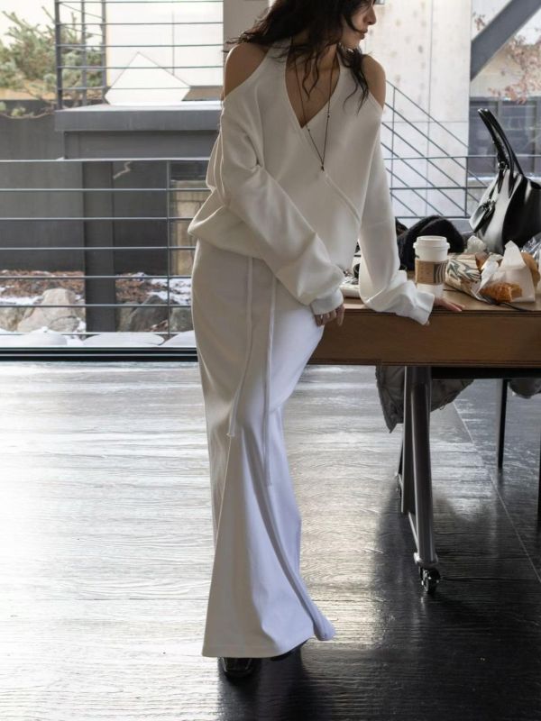 繞脖美背太空棉上衣 