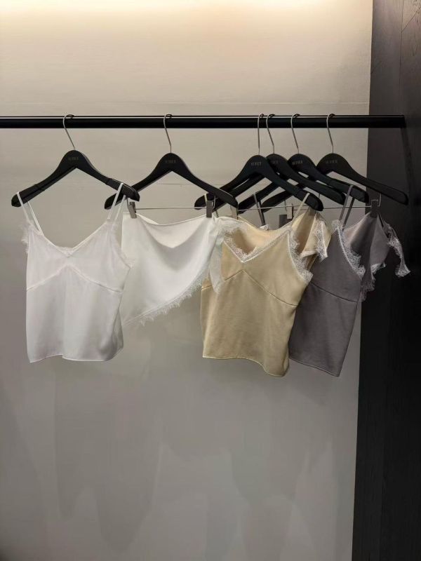 緞面蕾絲背心+絲巾SET 