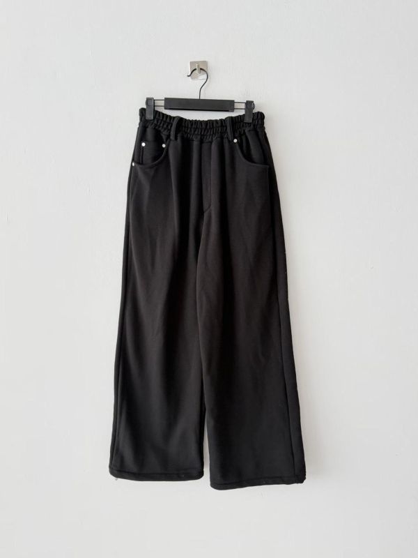 腰耳朵鉚釘棉質長褲 