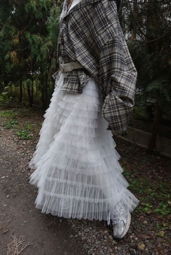 顯瘦澎澎蛋糕長裙 