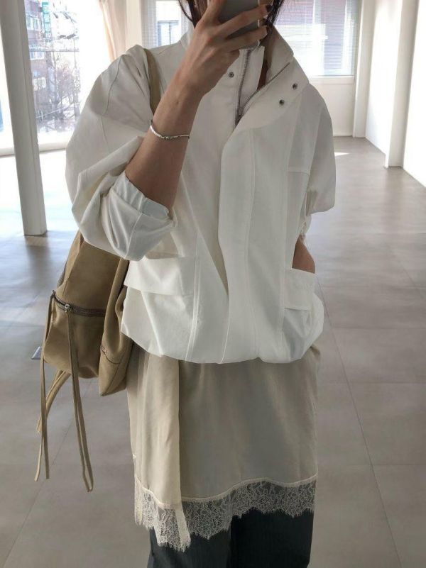 時髦立領挺版夾克外套 