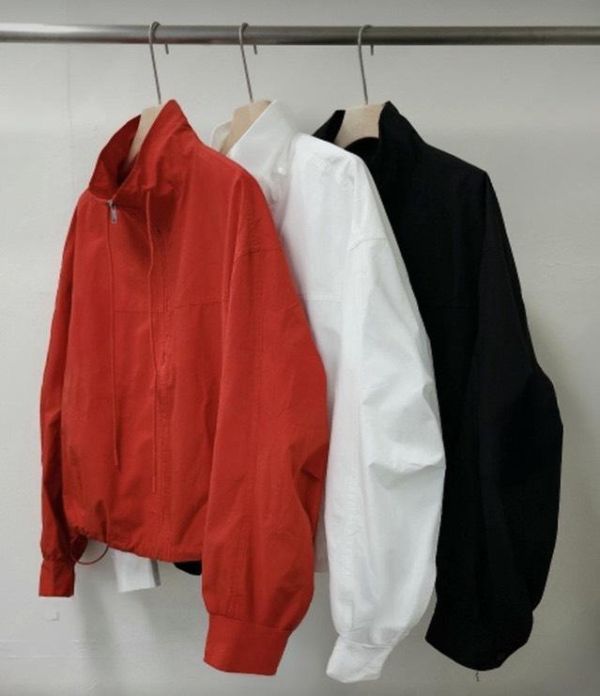 立領抽繩尼龍外套 