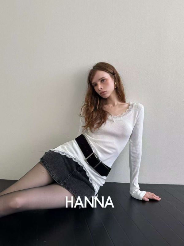 側開衩牛仔褲裙 