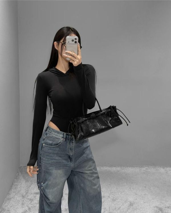 連帽彈性長袖連體衣 