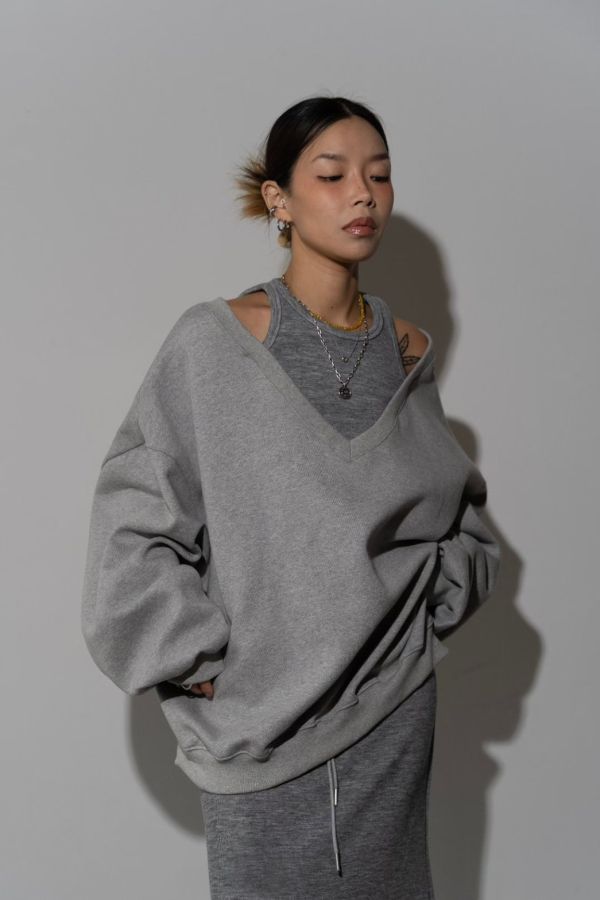 假兩件休閒上衣 