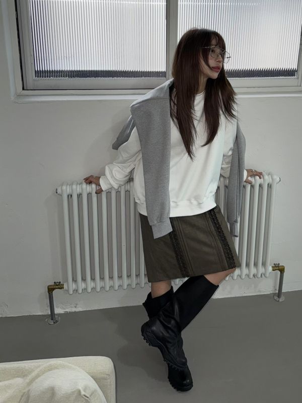 漸層蕾絲中長裙 