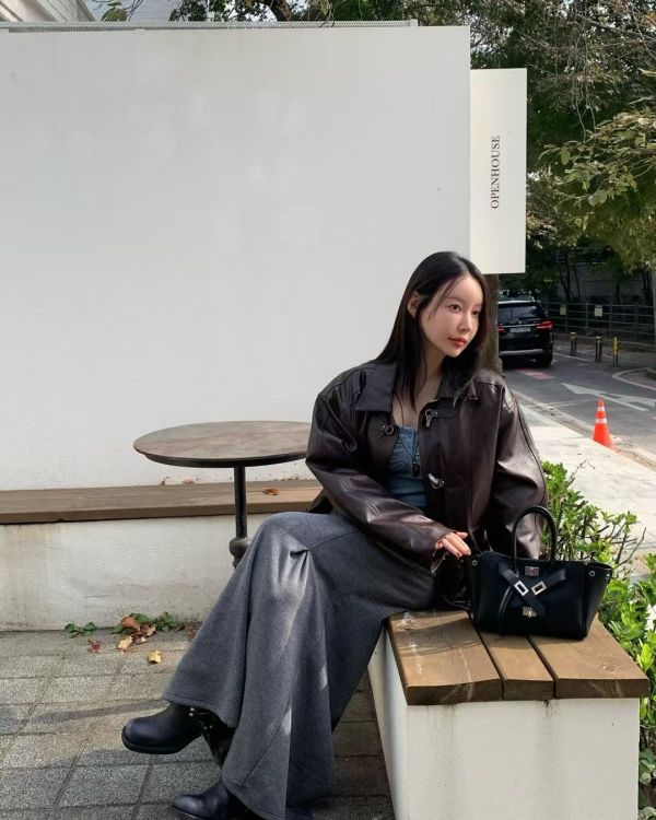 拉鍊磨毛魚尾棉裙 