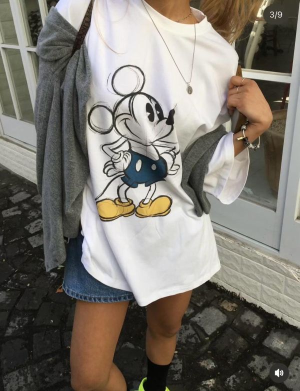 手繪風米奇寬鬆上衣 