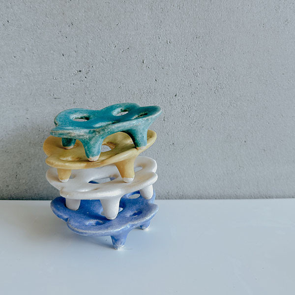 旅人之森花形皂盤 