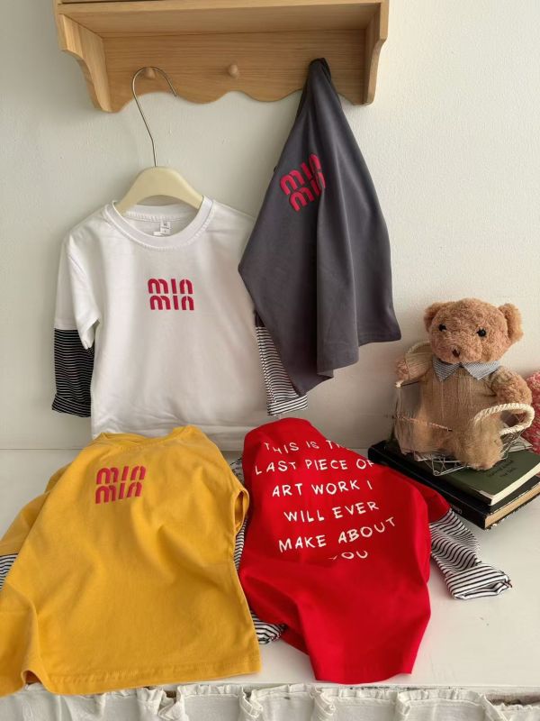 <<110-150>>簡約字母拼接上衣(2色) 