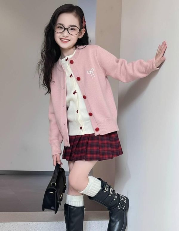 <<130-170>>蝴蝶夢幻絨針織上衣 