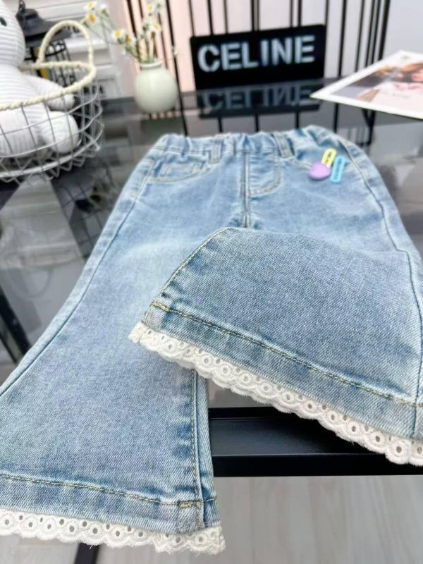 <<90-110>>公主蕾絲喇叭褲 