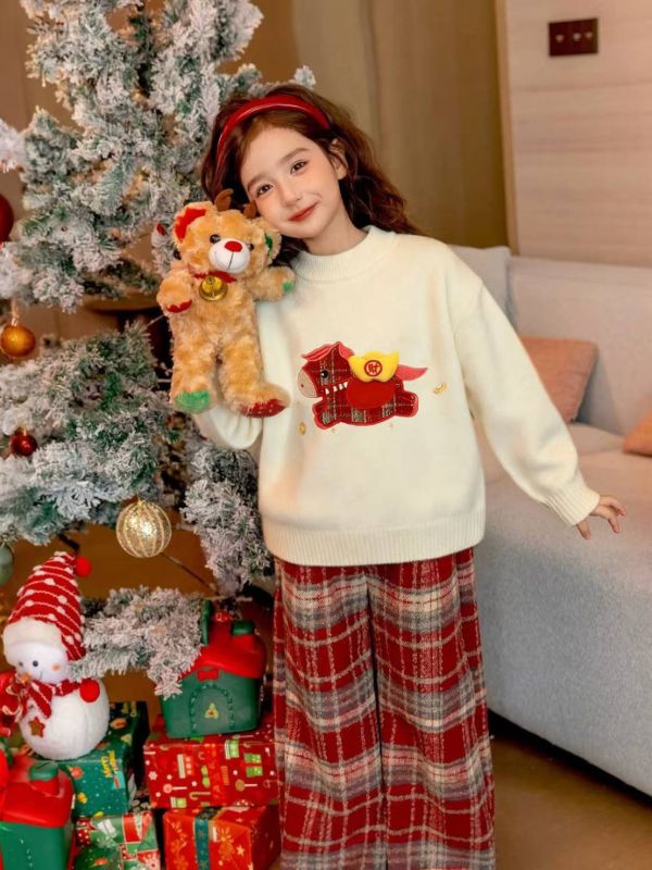 <<110-150>>星星相伴飛翔小馬毛衣(2色) 