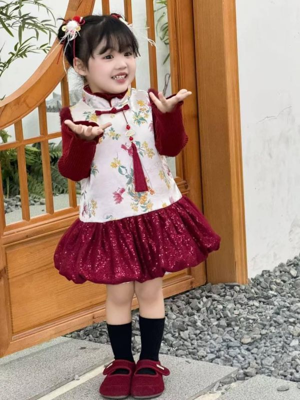 <<90-130>>甜糯年味小福公主洋裝 