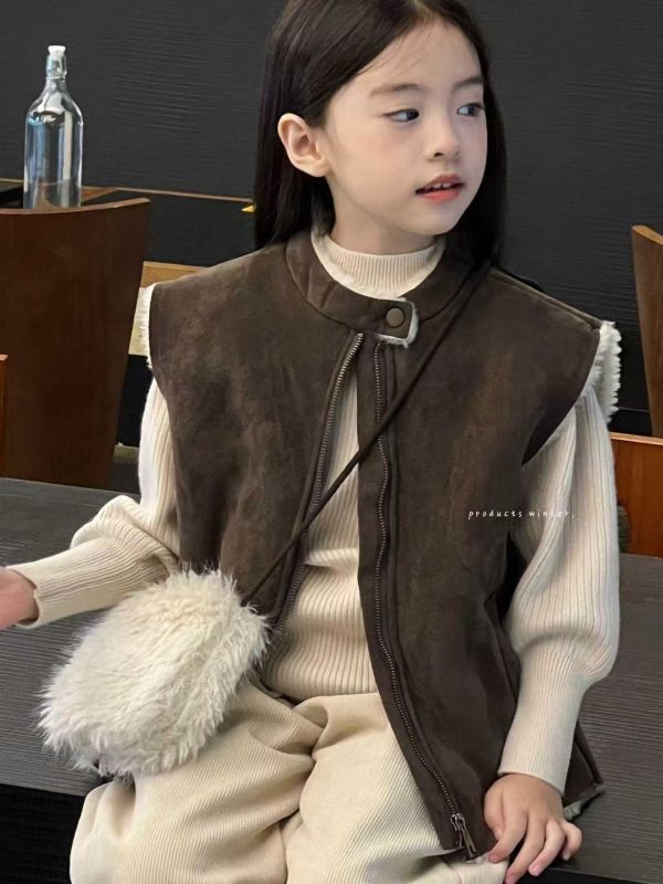 <<110-150>>暖冬復古皮革羊羔絨馬甲(含包包) 