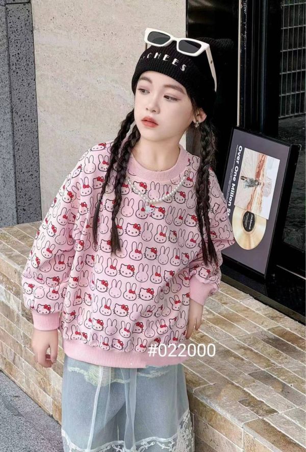 <<110-150>>童趣樂園粉兔奇遇上衣 