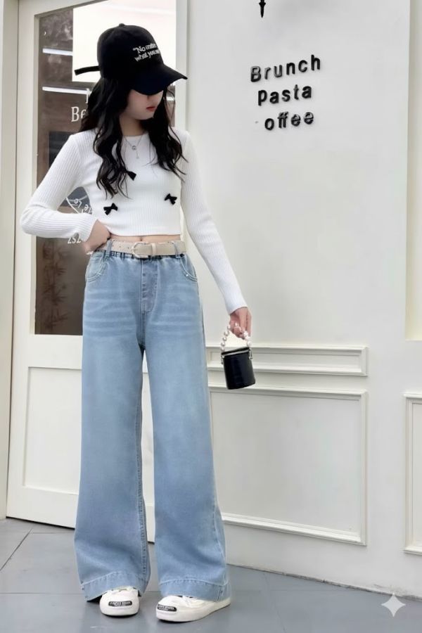 <<140-160>>野餐時光直筒牛仔褲 