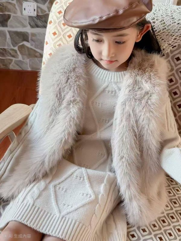 <<110-150>>雪絨格裙小淑女休閒三件式套裝(3色) 