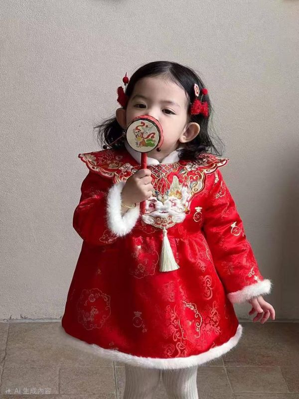 <<80-110>>萌萌小年獸喜氣洋裝 