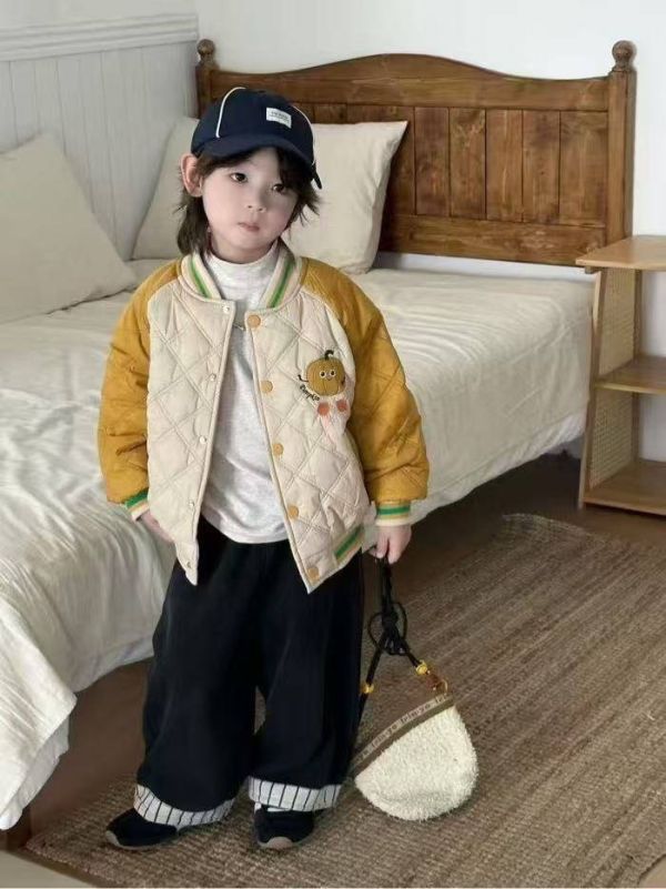 <<90-130>>萌趣南瓜精靈夾棉外套(2色) 