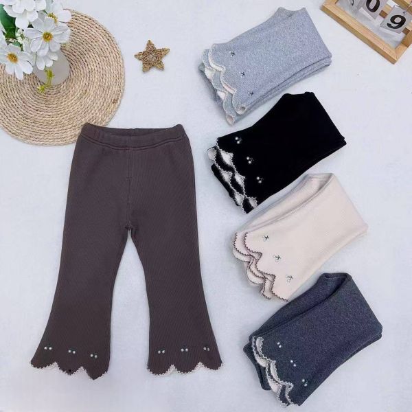 <<90-130>>波浪花花加絨喇叭內搭褲(三色) 