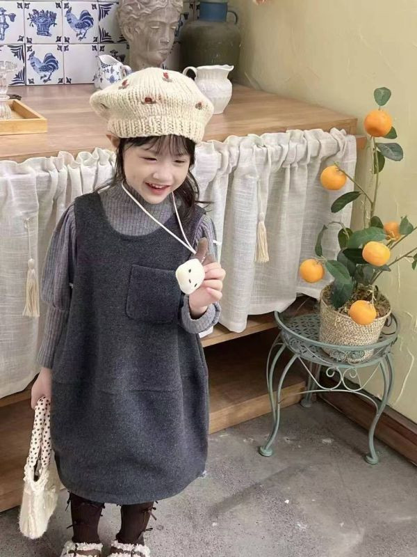 <<90-130>>暖冬簡約風毛呢套裝(2色) 