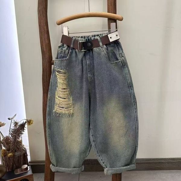 <<105-125>>小藝術家破洞牛仔褲 