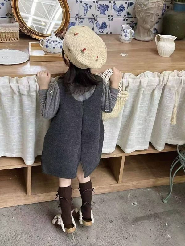 <<90-130>>暖冬簡約風毛呢套裝(2色) 