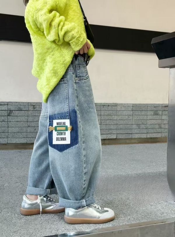 <<105-125>>潮寶必備寬鬆復古牛仔褲 