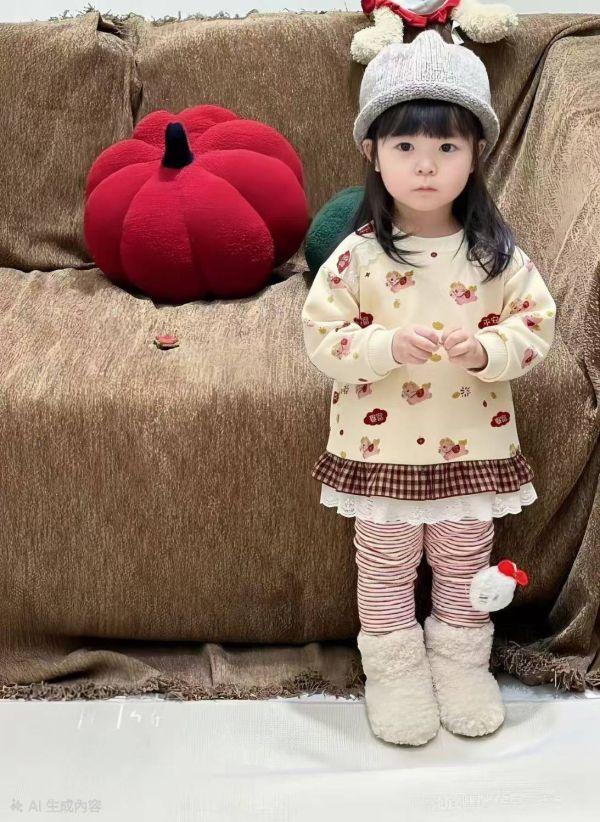 <<90-130>>萌花童話加絨上衣 