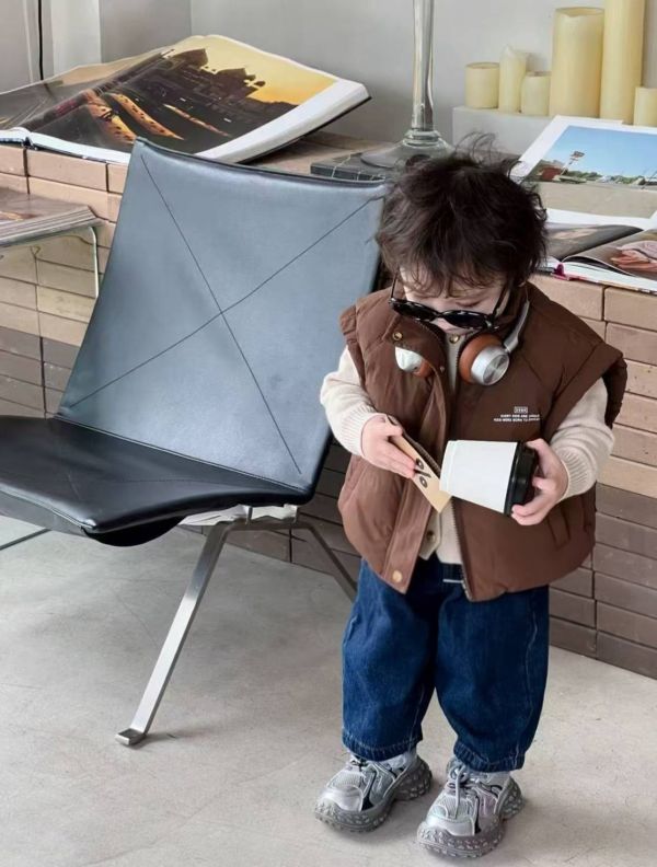 <<90-130>>韓版歐巴風格羽絨馬甲(3色) 小香風格子背心,千鳥格針織外搭,時尚潮流格紋馬甲