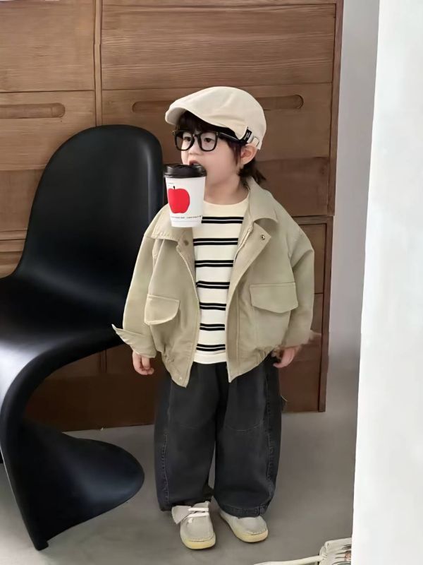 <<90-130>>森系簡約生活皮外套(2色) 