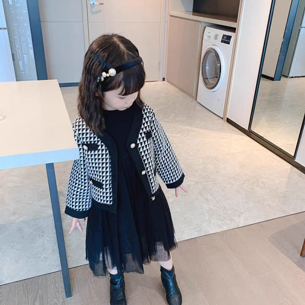 <<100-120>>千鳥格優雅小香風套裝 