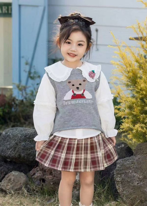 <<100-140>>甜美氣質童話三件式套裝(2色) 